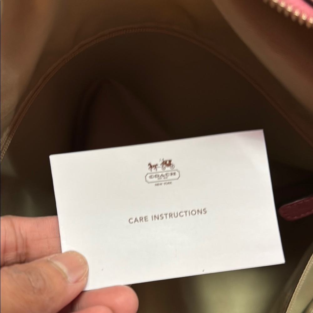 Coach Signature Brown and Pink Tote Bag - Picture 11 of 17